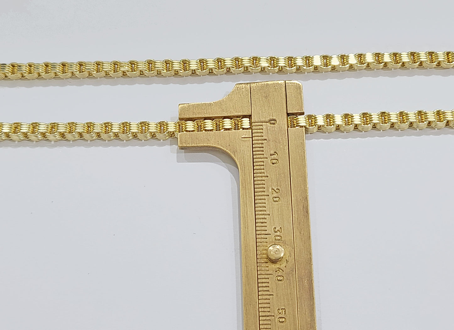 10K Yellow Gold Box Byzantine Chain Necklace 28'' Inch 4mm Real 10kt Lobster Lock