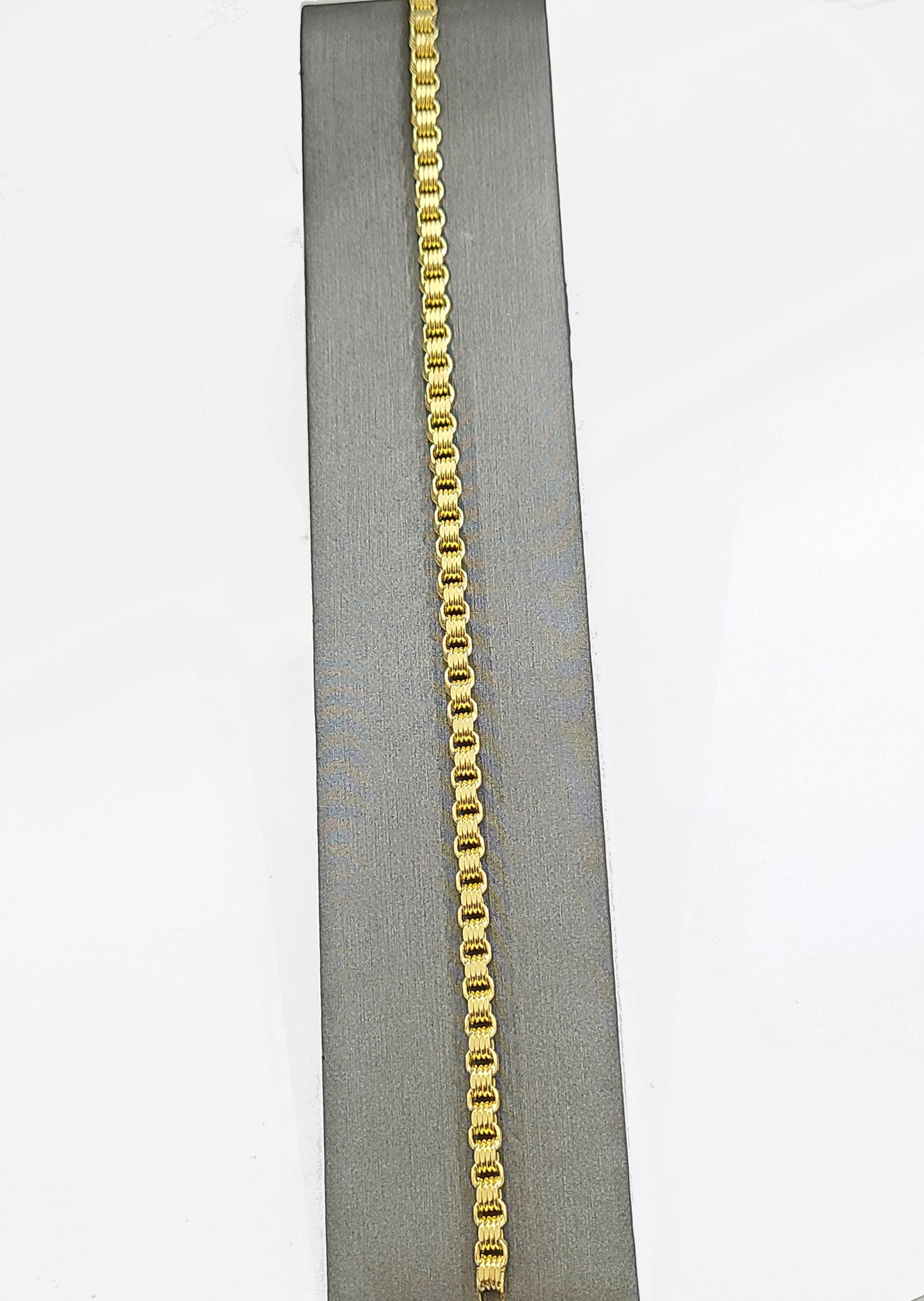 10k Yellow Gold Box Byzantine Bracelet 4mm Unisex 9.5" inch Real 10kt Men Women