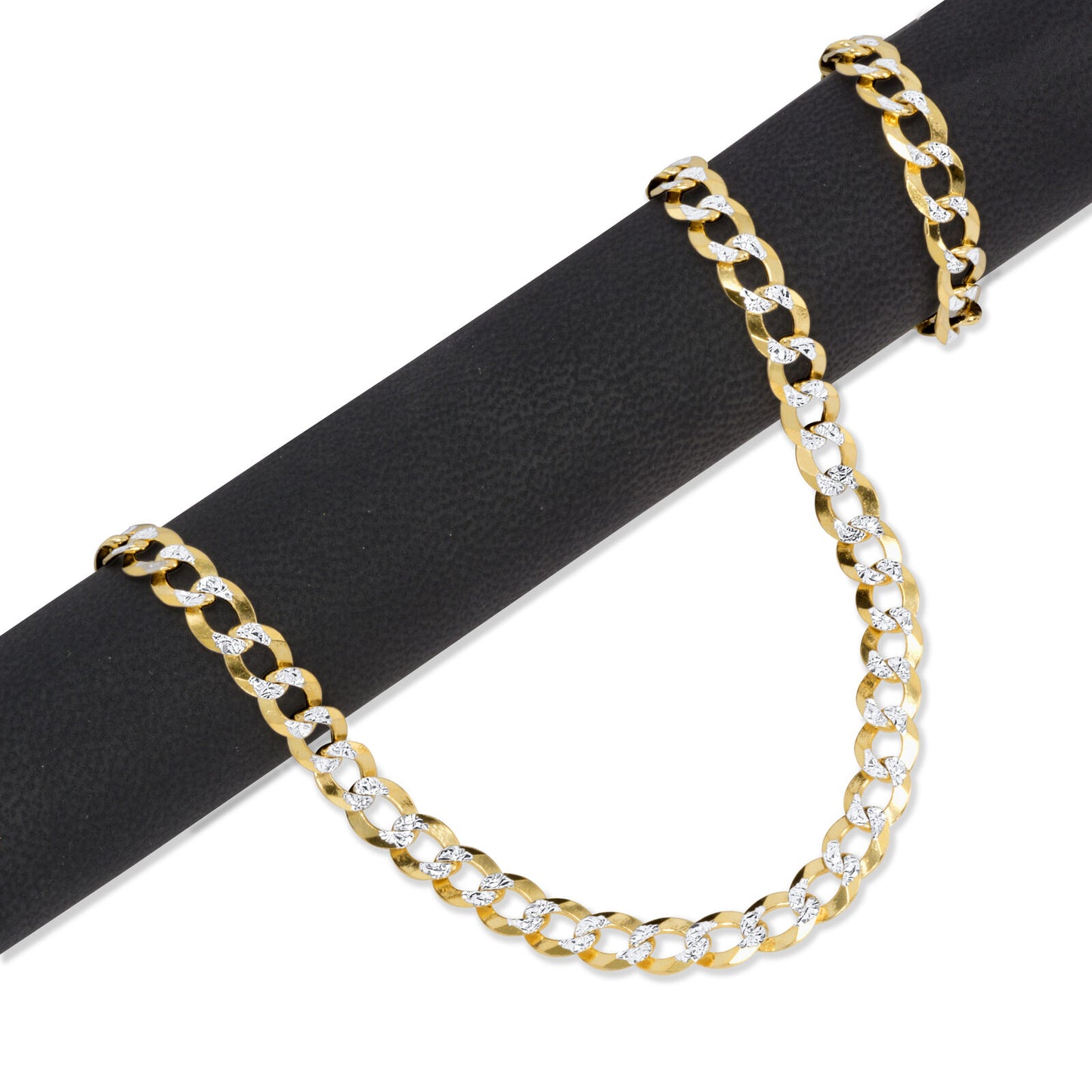10K Solid Yellow Gold Cuban Curb Chain 12mm Diamond Cut Necklace 26'' Inches