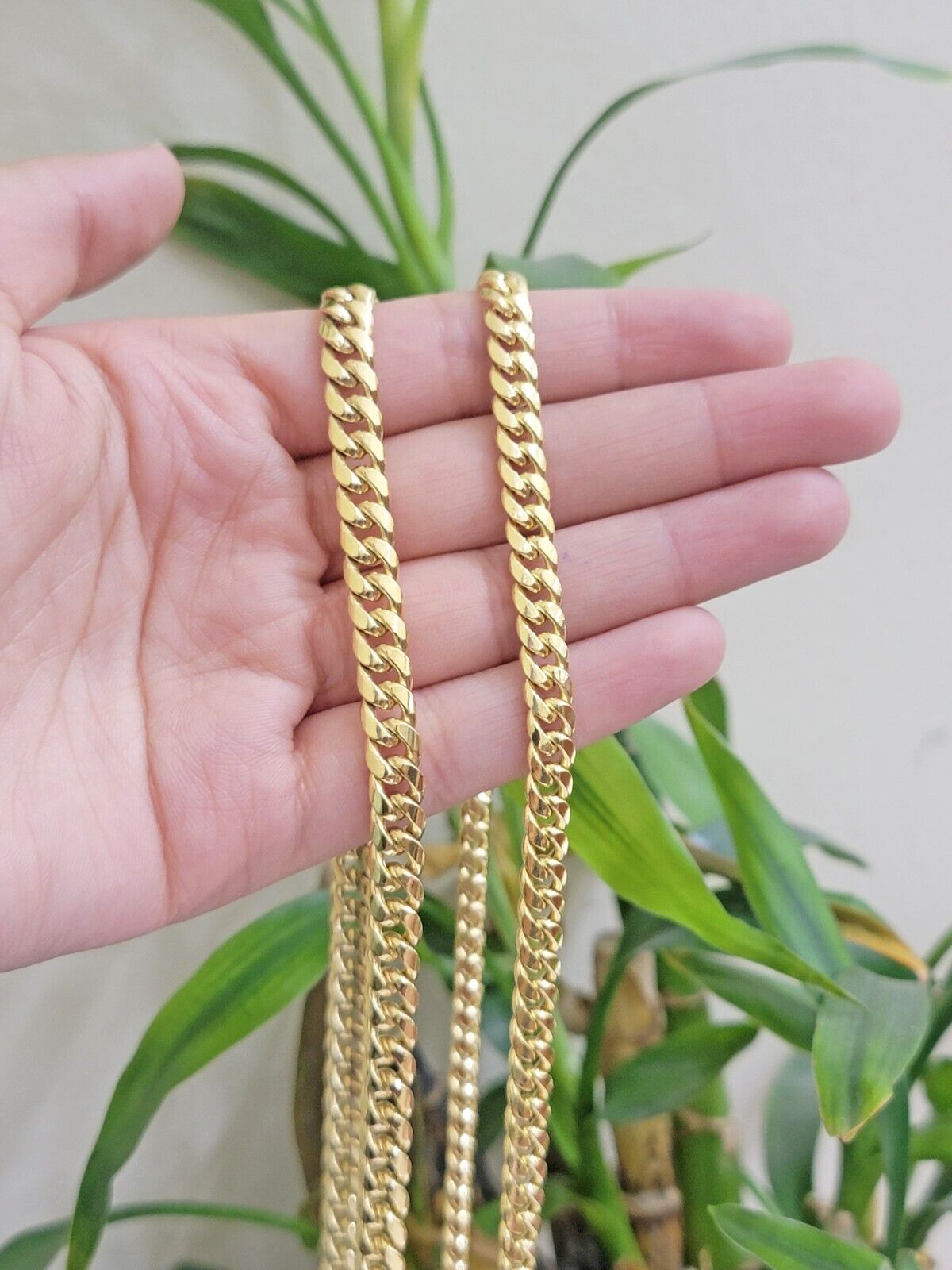 10k Yellow Gold Miami Cuban Link Chain Box Necklace 6mm 7mm 20-24 Inch Real SALE