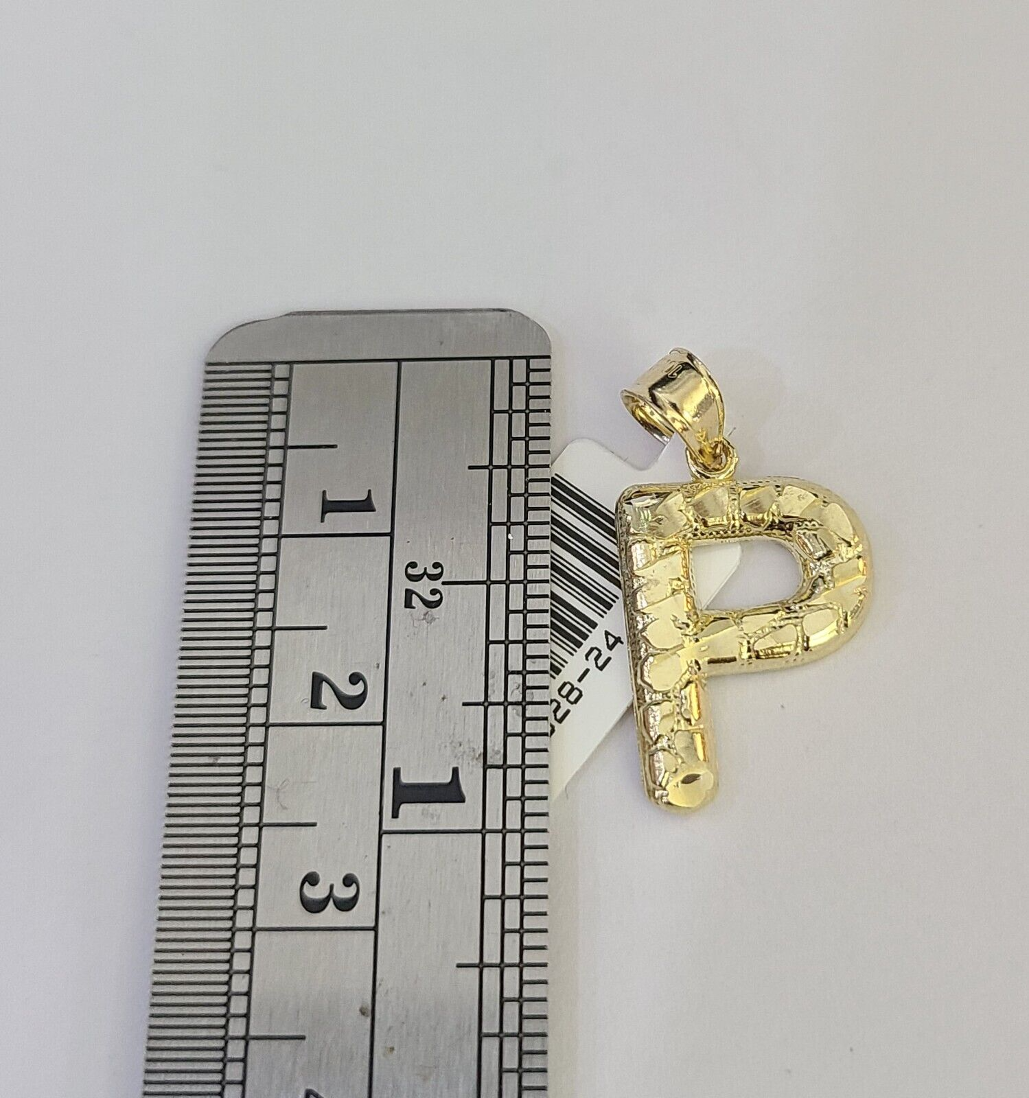 10k Gold Initial P Charm Rope Chain 16"-26" 2.5mm SET Necklace Alphabet Pendant