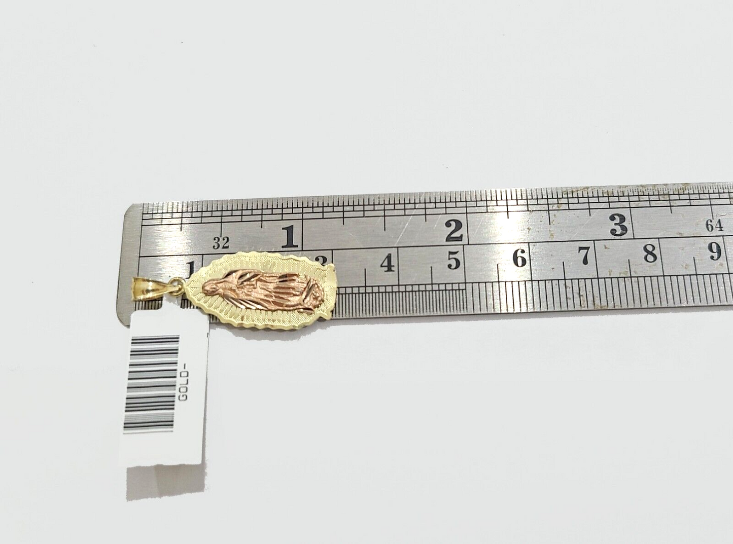 Real 10k Yellow Gold Virgin Mary Pendant 10kt Gold Charm For Necklace