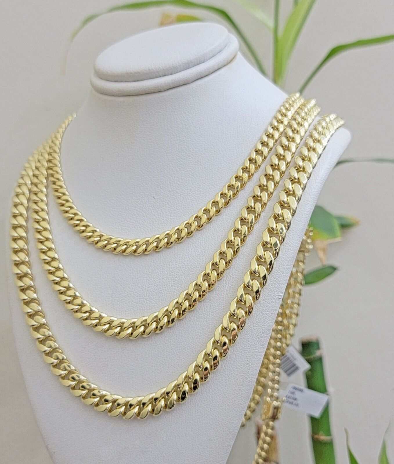 Real 10k Gold Chain Necklace Miami Cuban Link 20 - 30 Inch Mens 10KT 6mm 7mm 8mm