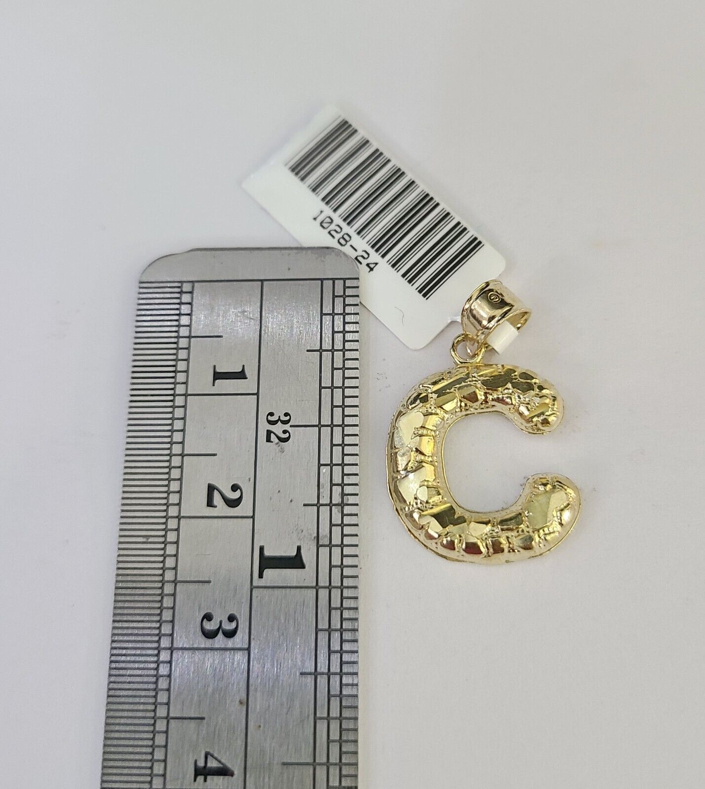 10k Gold Initial C Charm Rope Chain 16"-26" 2.5mm SET Necklace Alphabet Pendant