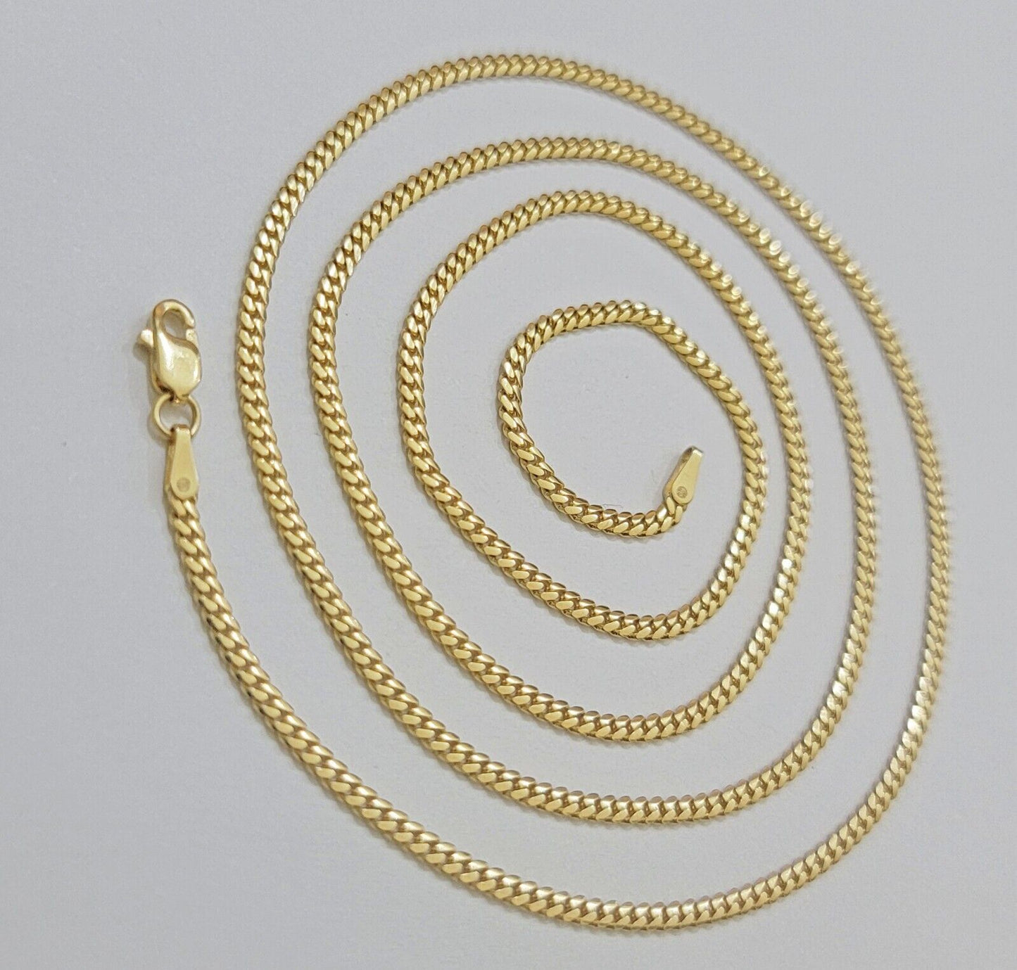 Solid 18k Gold Necklace Chain Miami Cuban Link 2.5mm 24 Inch Real 18kt Men Women