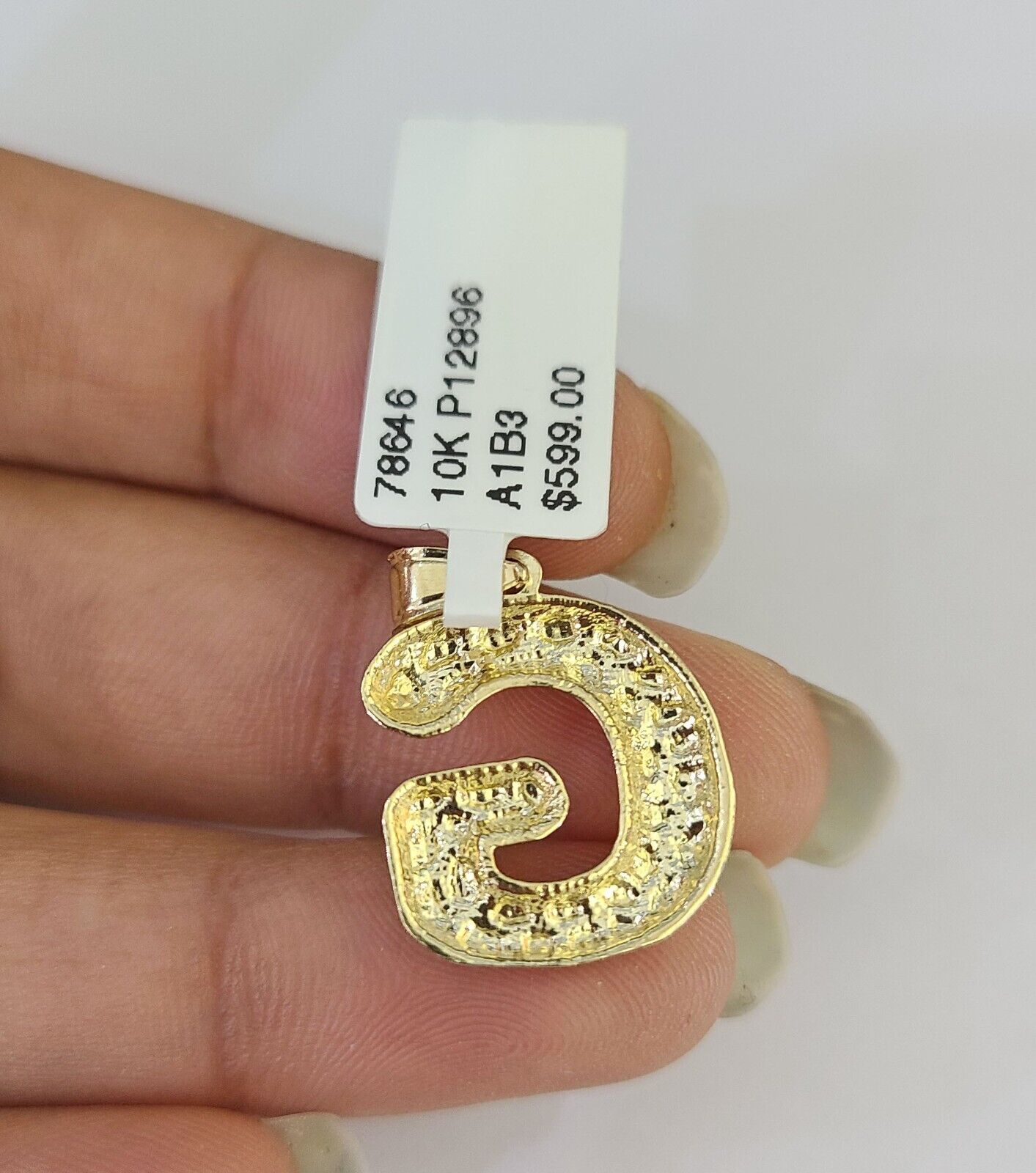 10k Gold Initial G Charm Rope Chain 16"-26" 2.5mm SET Necklace Alphabet Pendant