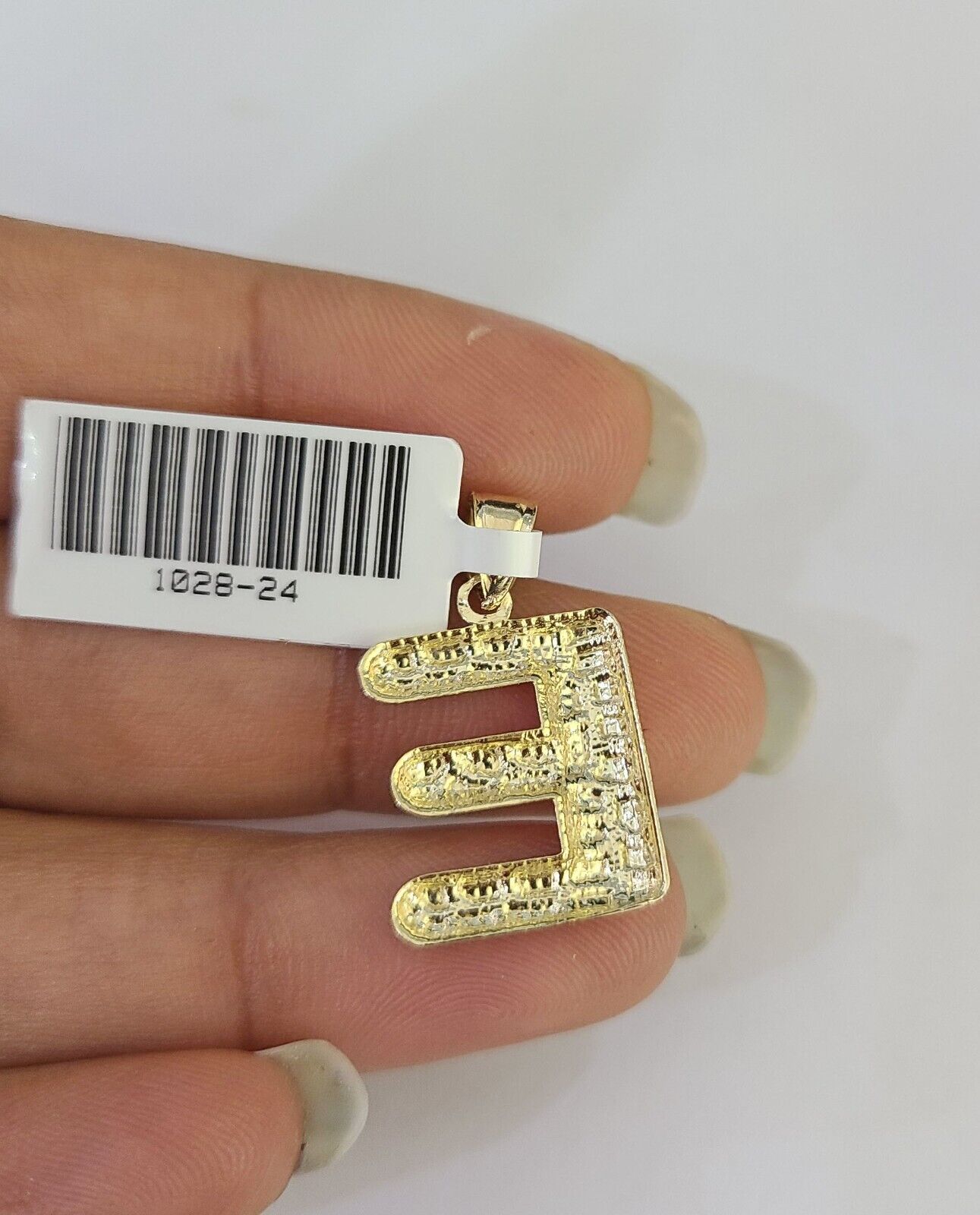 10k Gold Initial E Charm Rope Chain 16"-26" 2.5mm SET Necklace Alphabet Pendant