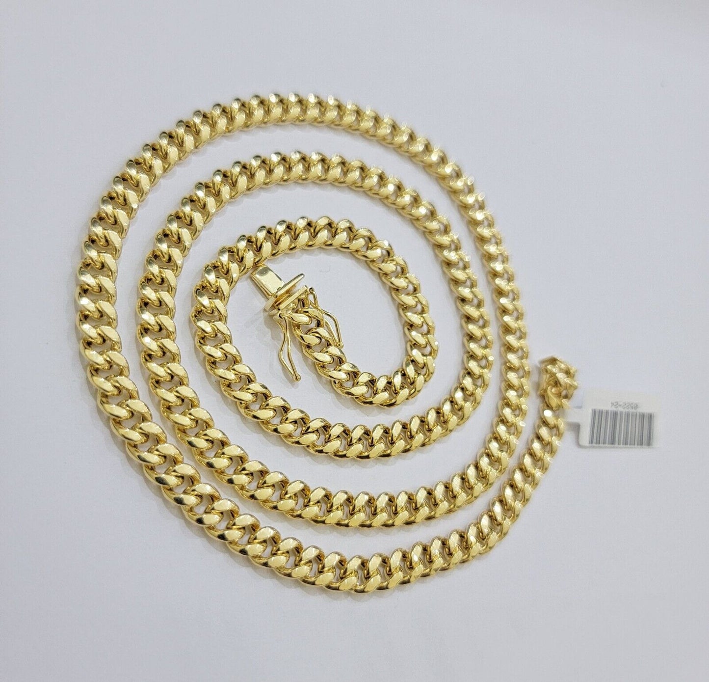 Real 10k Gold Necklace Miami Cuban Link 6mm Chain 20 - 30 Inch Men 10KT Box Lock