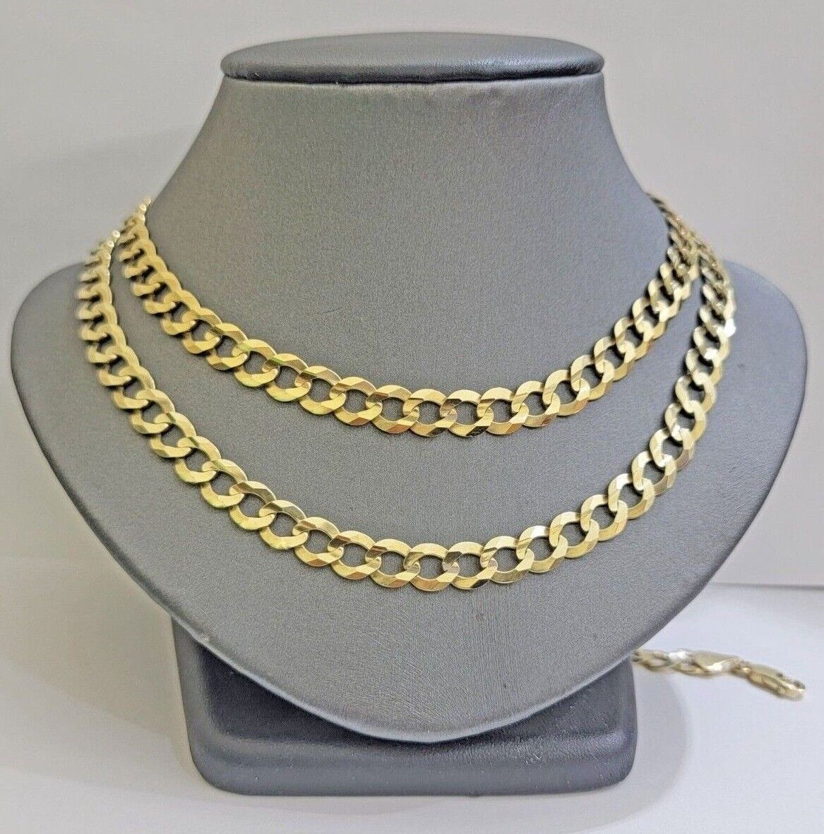 Real 14k Gold Chain Cuban Curb Link 9mm 18 in - 30 Inch Mens Solid 14kt Yellow