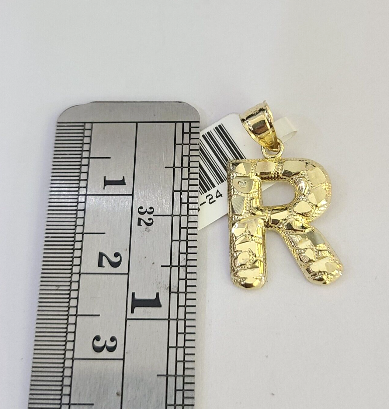 10k Gold Initial R Charm Rope Chain 16"-26" 2.5mm SET Necklace Alphabet Pendant