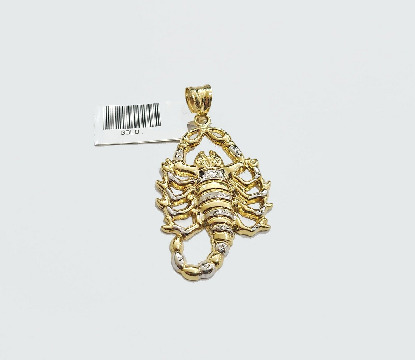Real 10k Yellow Gold Scorpio Charm Pendant 10kt for Chain