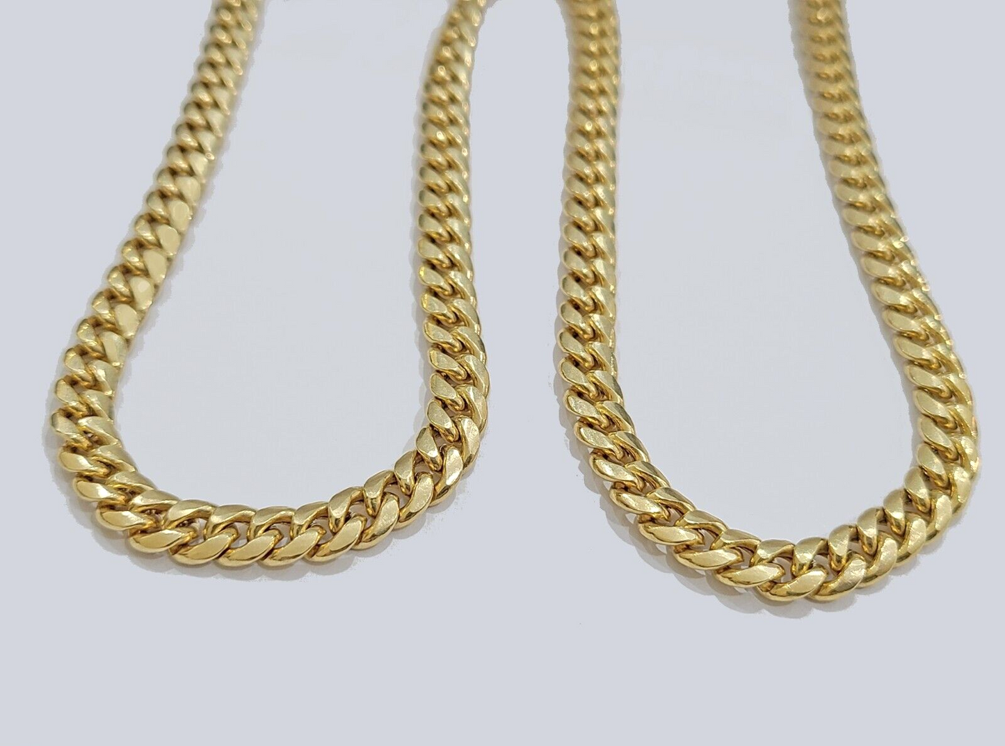 10k Yellow Gold Necklace Miami Cuban Chain 6mm 22" inch 10kt Men's Real Box Lock