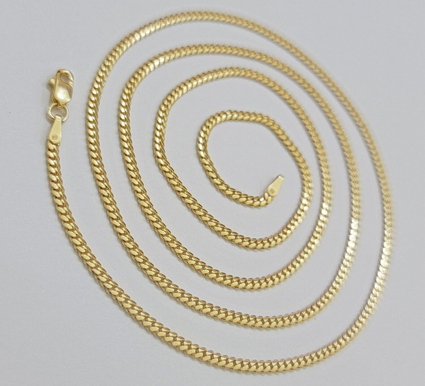 Solid 18k Gold Necklace Chain Miami Cuban Link 2.5mm 24 Inch Real 18kt Men Women