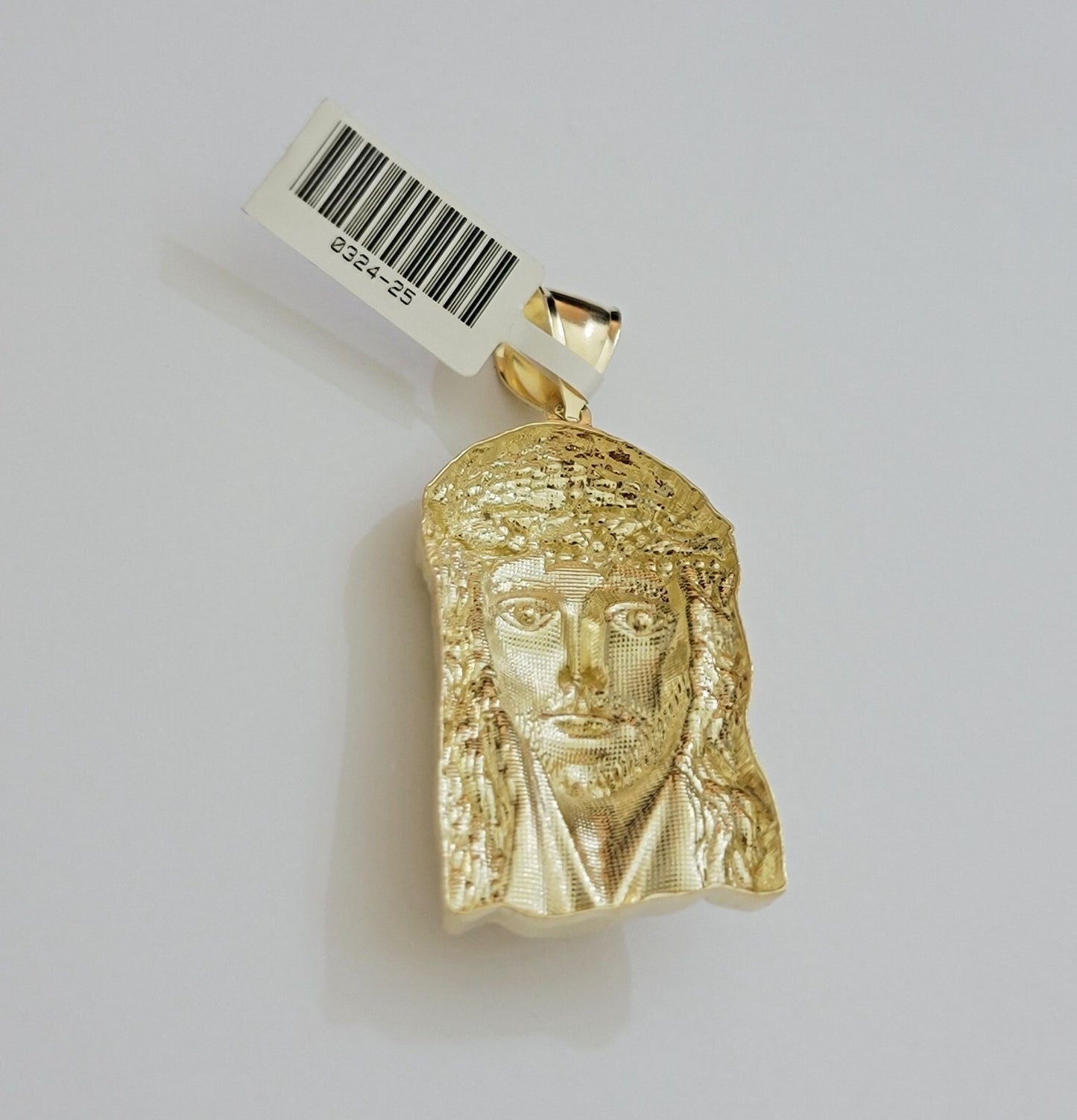 Real 10k Yellow Gold charm Pendant Jesus Head 2 Inch For Men's 10KT / CAL