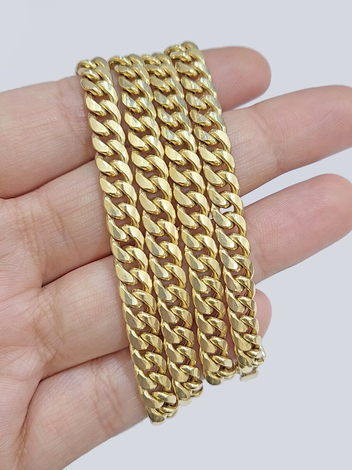 10k Yellow Gold Necklace Miami Cuban Chain 6mm 22" inch 10kt Men's Real Box Lock