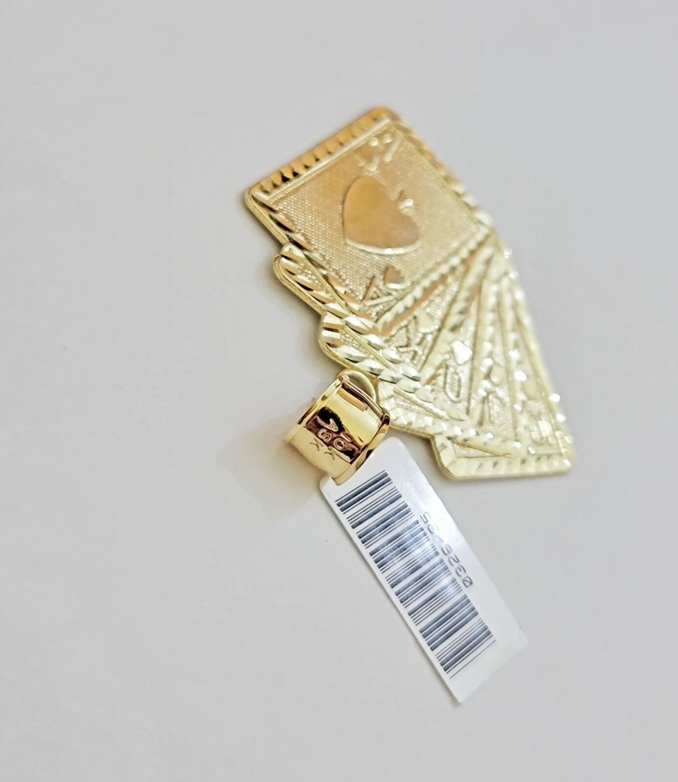 Real 10k Yellow Gold charm Flash Card Pendant 1.75 Inch For Men's 10KT GOLD /AS