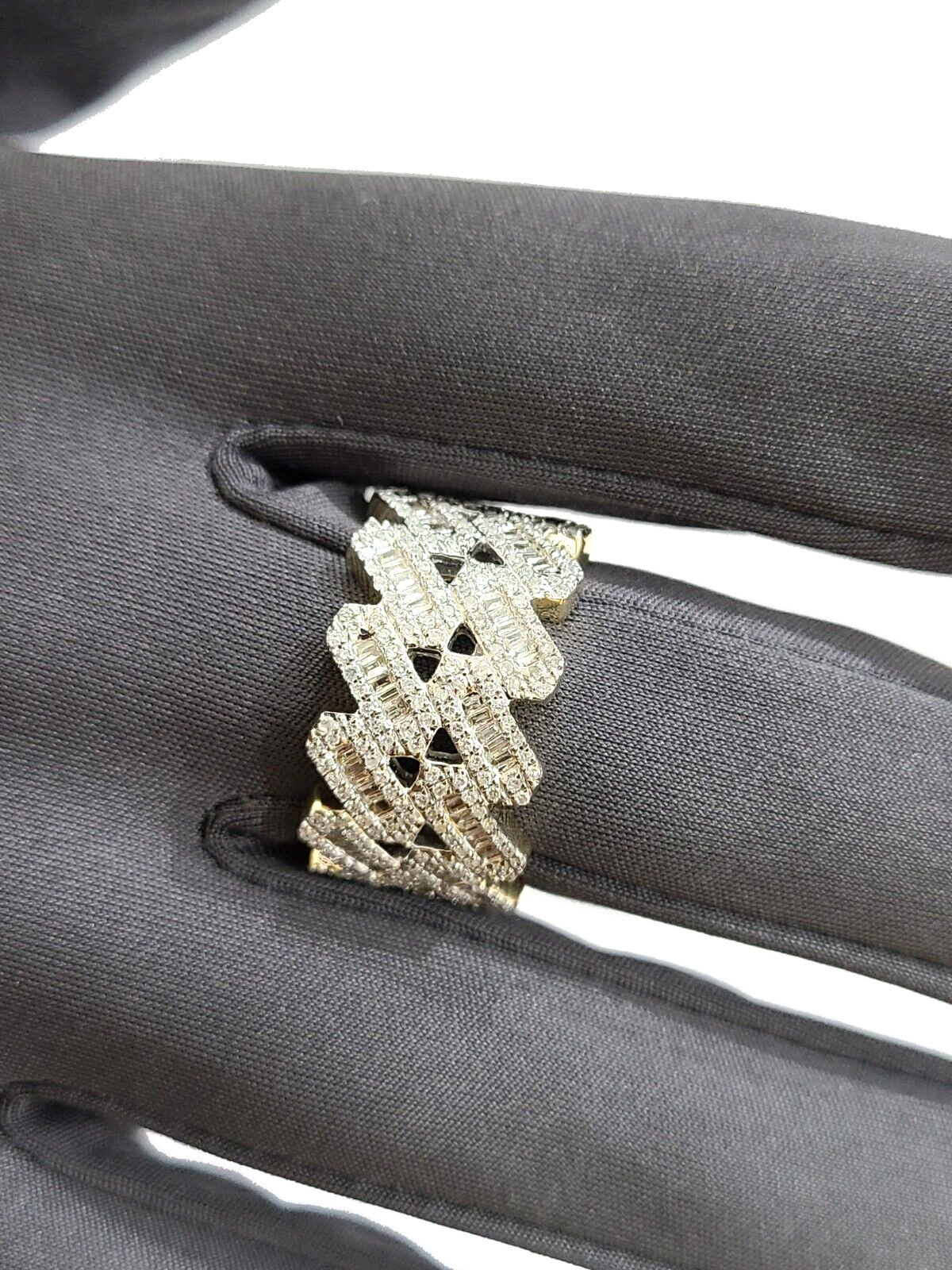 Real 10k Yellow Gold Diamond Ring White Genuine 1.10CT Diamonds 10kt Size 10