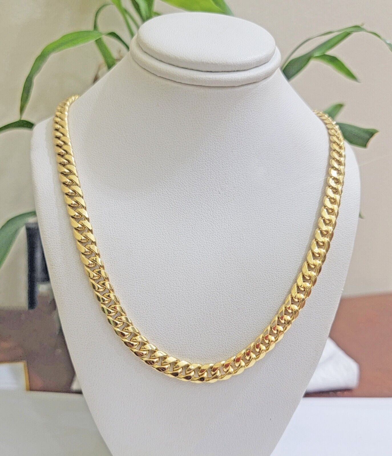 10k Yellow Gold Miami Cuban Link Chain Box Necklace 6mm 20-24 Inch Real SALE