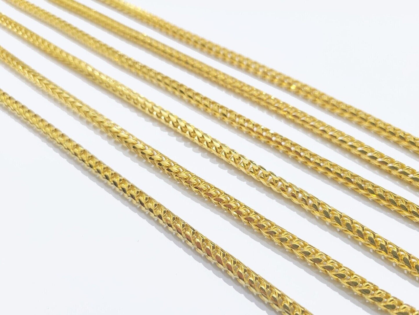 Real 10K Solid Yellow Gold Franco Chain 4mm Necklace 22-26'' inches Lobster Lock