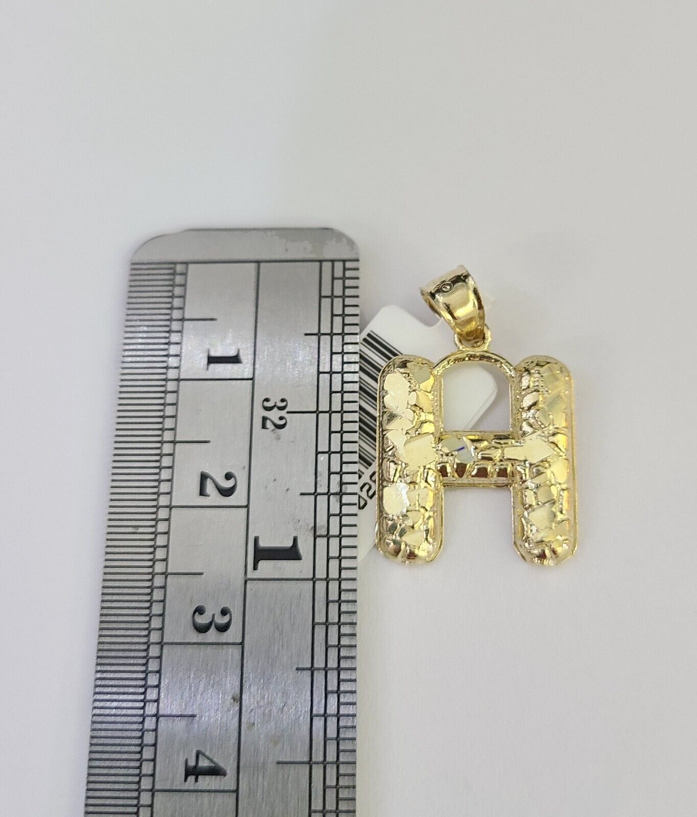 10k Gold Initial H Charm Rope Chain 16"-26" 2.5mm SET Necklace Alphabet Pendant