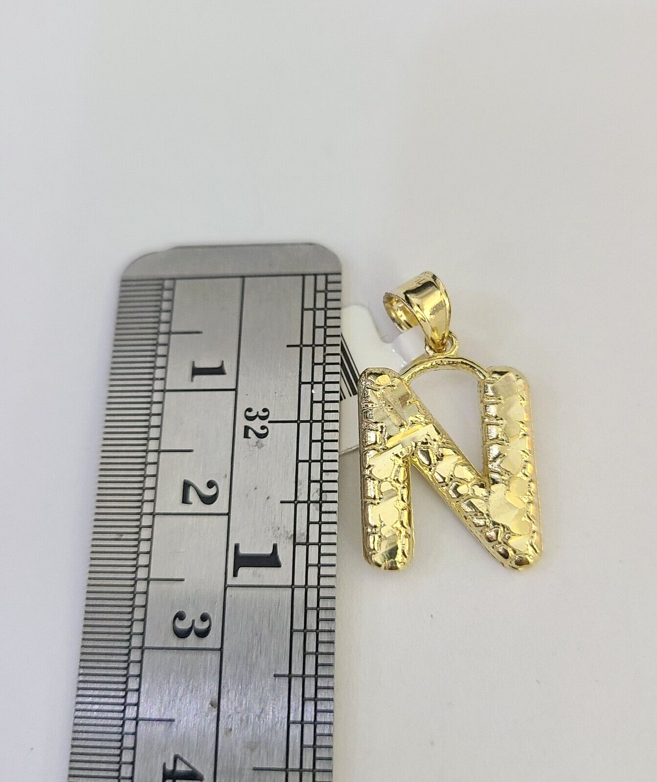 10k Gold Initial N Charm Rope Chain 16"-26" 2.5mm SET Necklace Alphabet Pendant