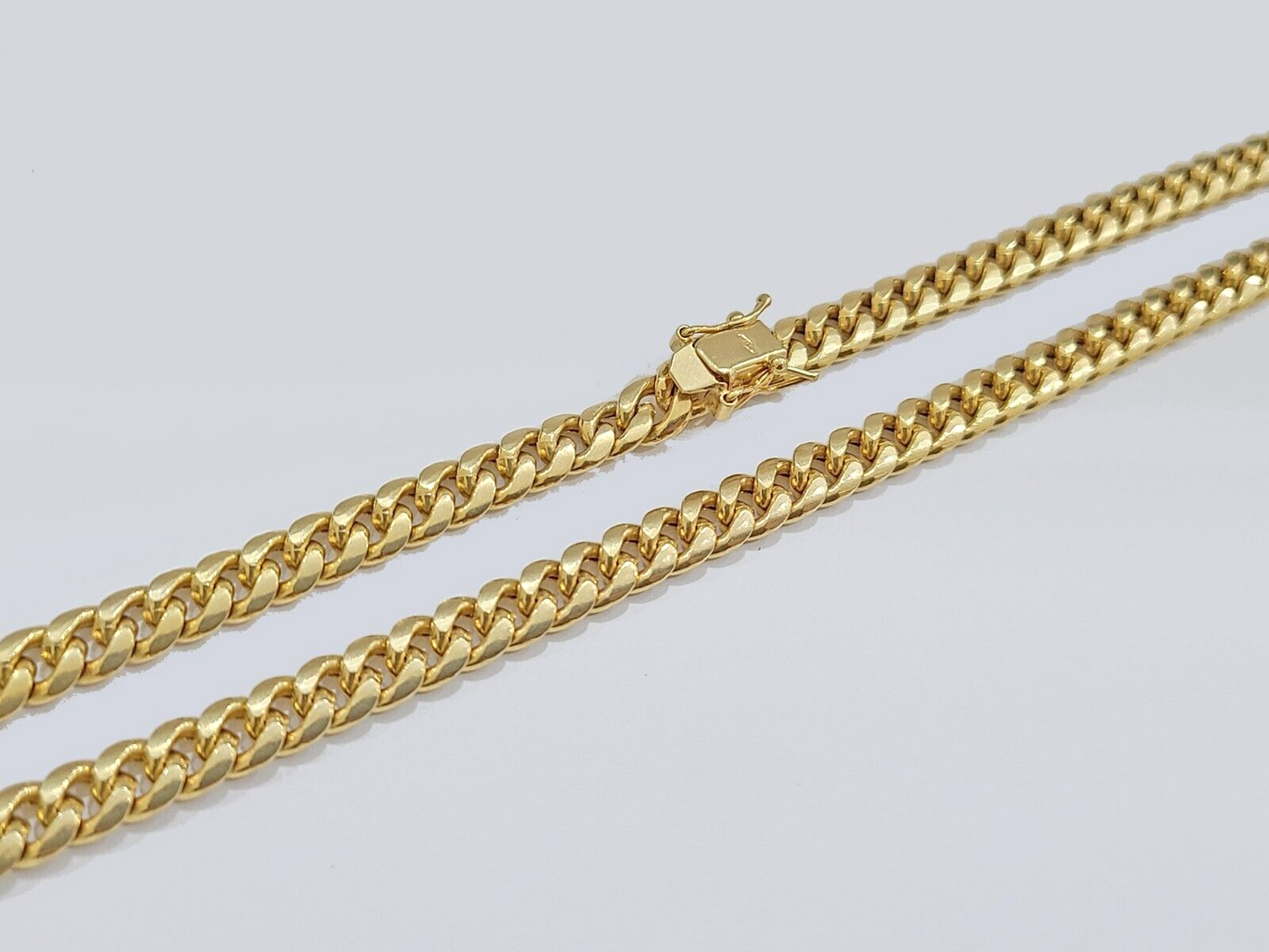 10k Yellow Gold Necklace Miami Cuban Chain 6mm 22" inch 10kt Men's Real Box Lock