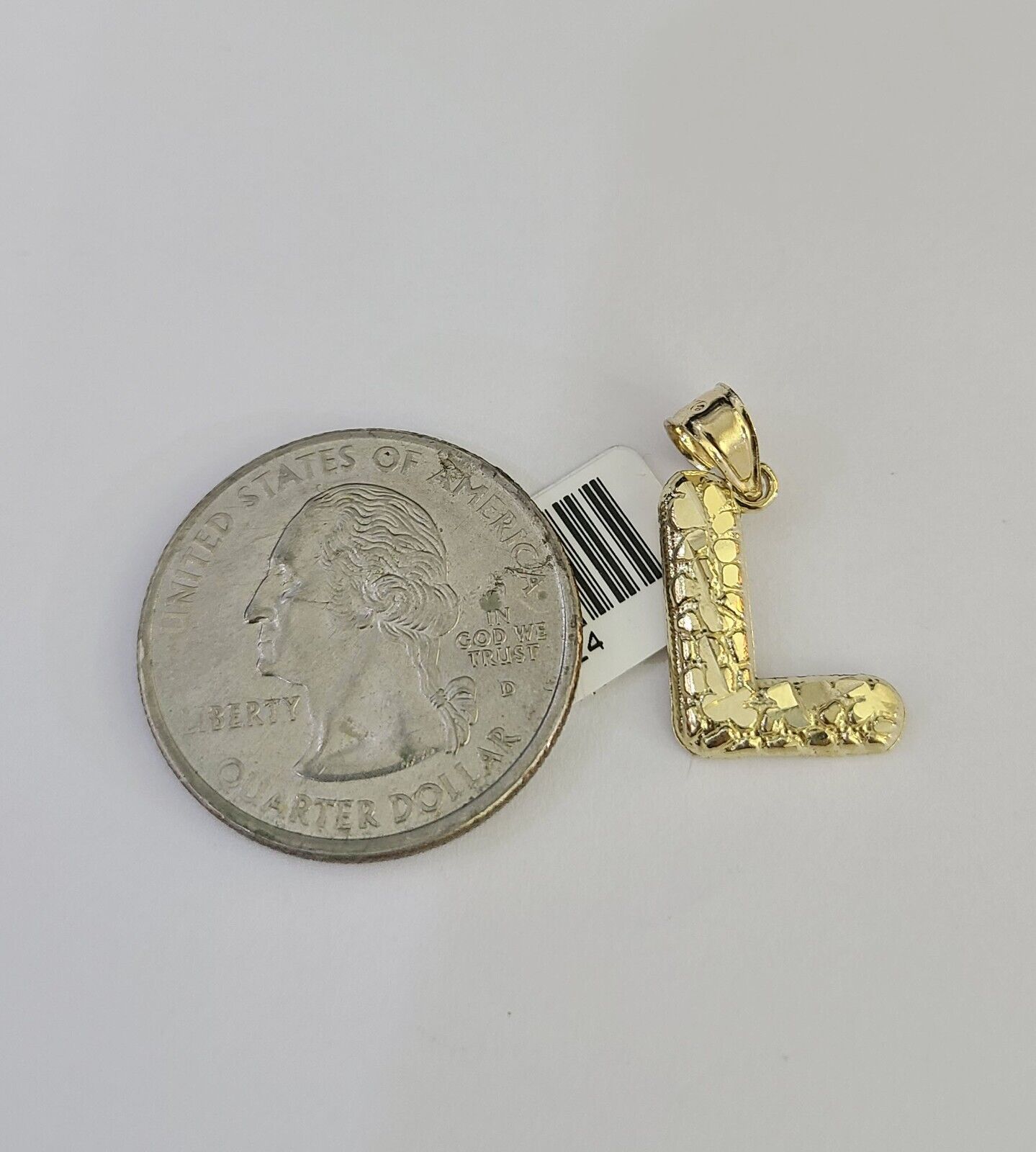 10k Gold Initial L Charm Rope Chain 16"-26" 2.5mm SET Necklace Alphabet Pendant