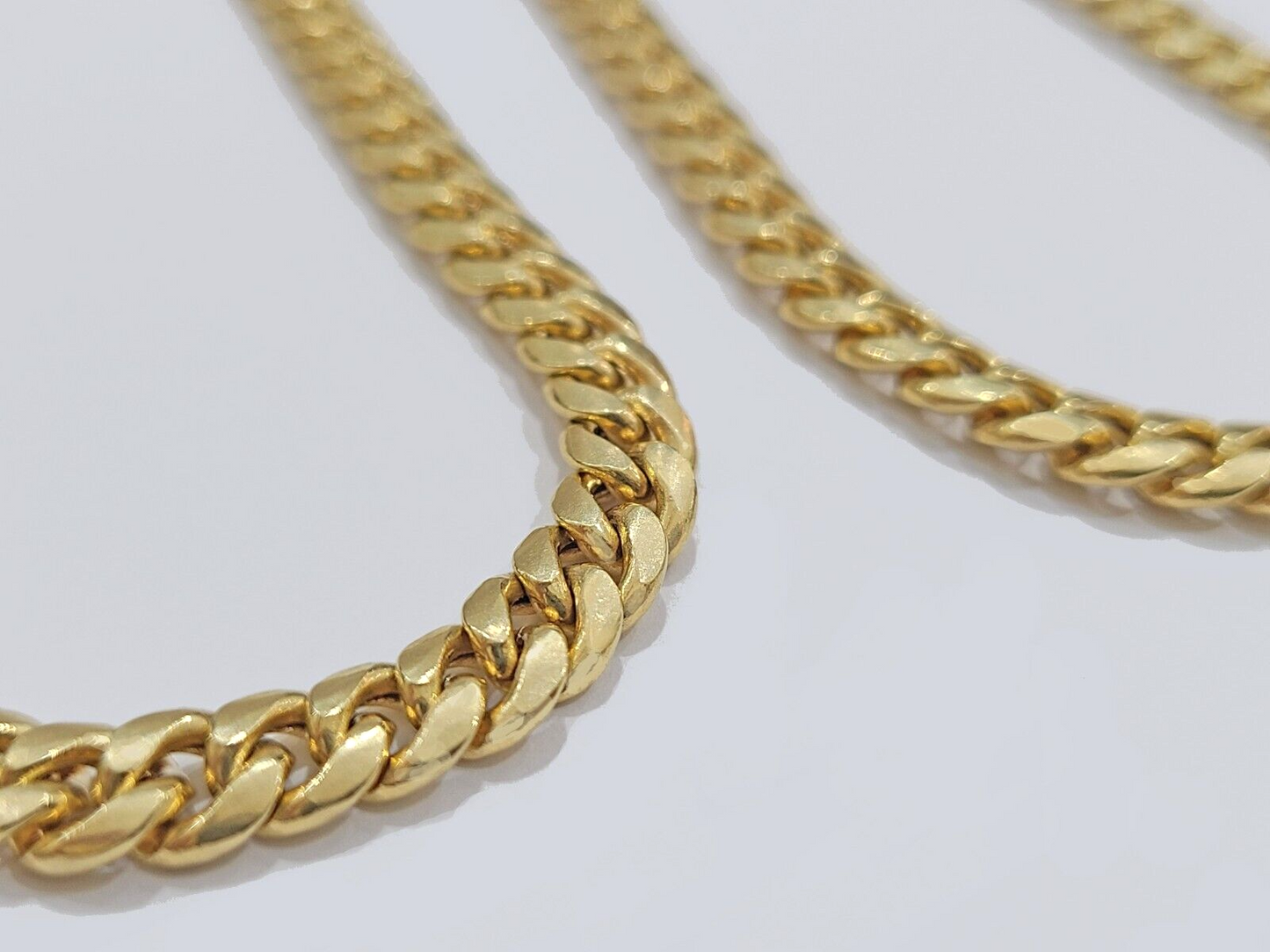 10k Yellow Gold Necklace Miami Cuban Chain 6mm 22" inch 10kt Men's Real Box Lock