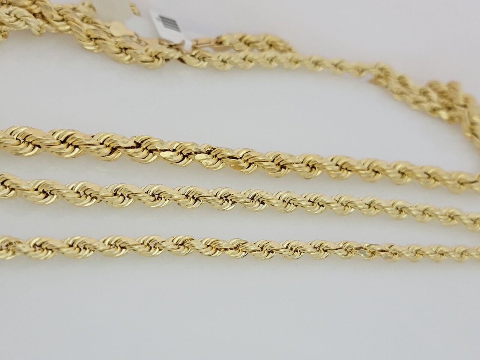 Real 10k Gold Rope Chain Necklace 6mm 7mm 8mm 20" -30 Inch Hollow 10kt For Male