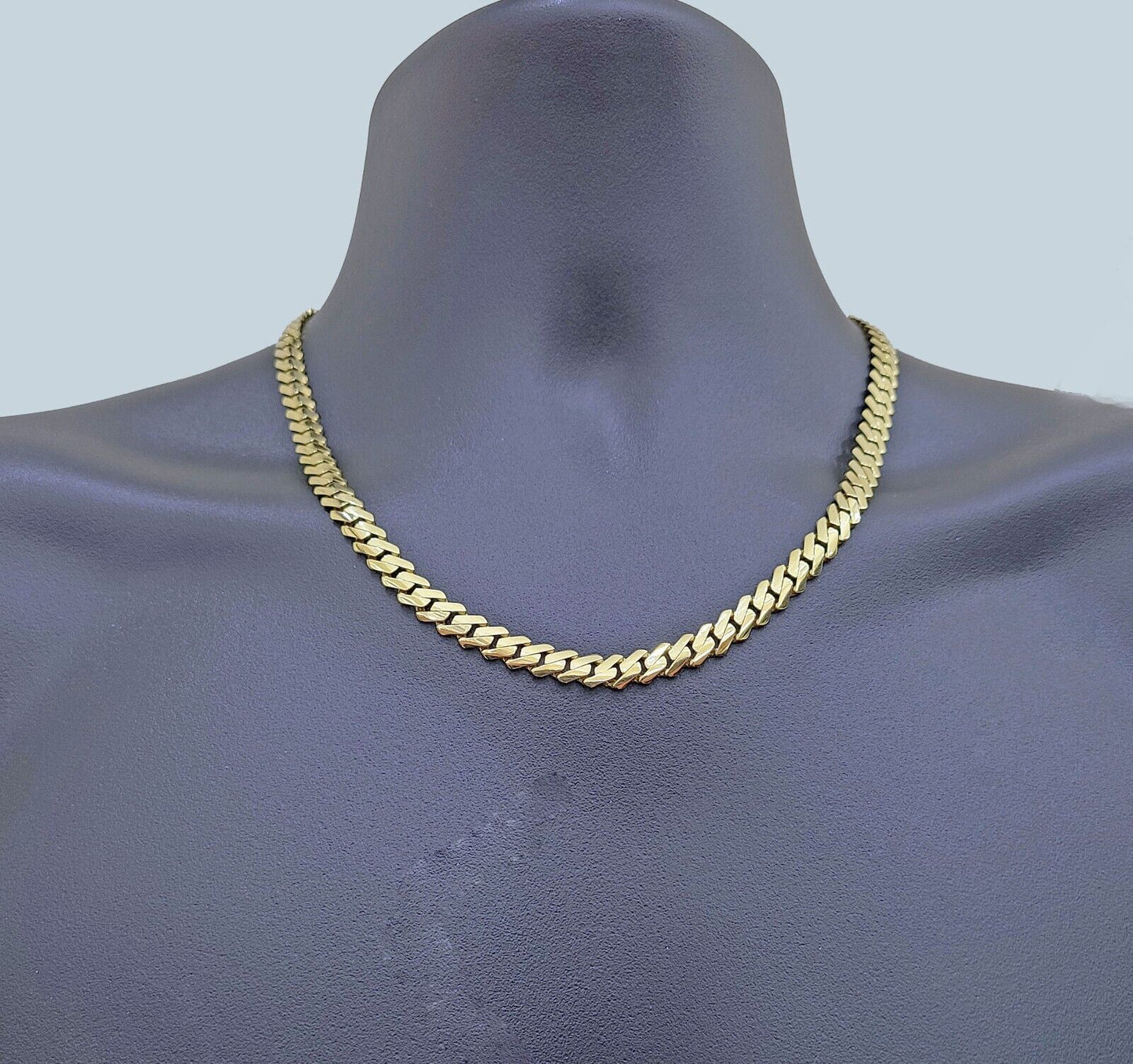 Real 10K Yellow Gold Royal Monaco Chain 8mm chain Necklace Unisex 20-26'' inches