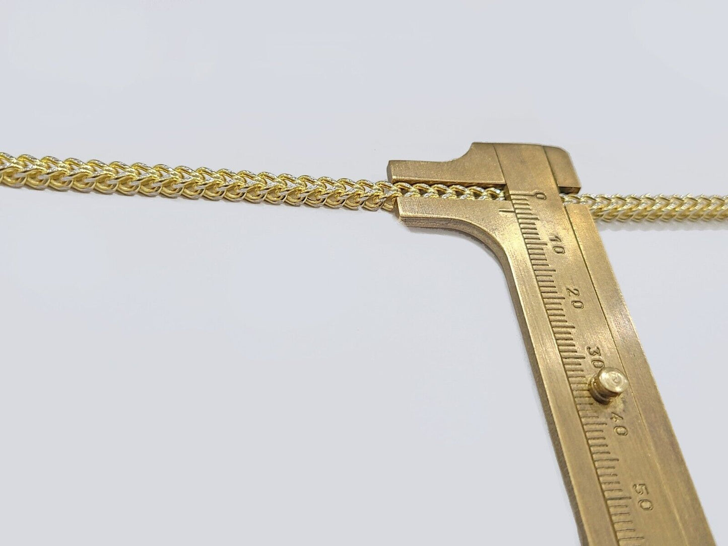 14k Yellow Gold Franco Chain Two-tone Necklace 4mm 26 Inch Diamond Cut 14kt SALE