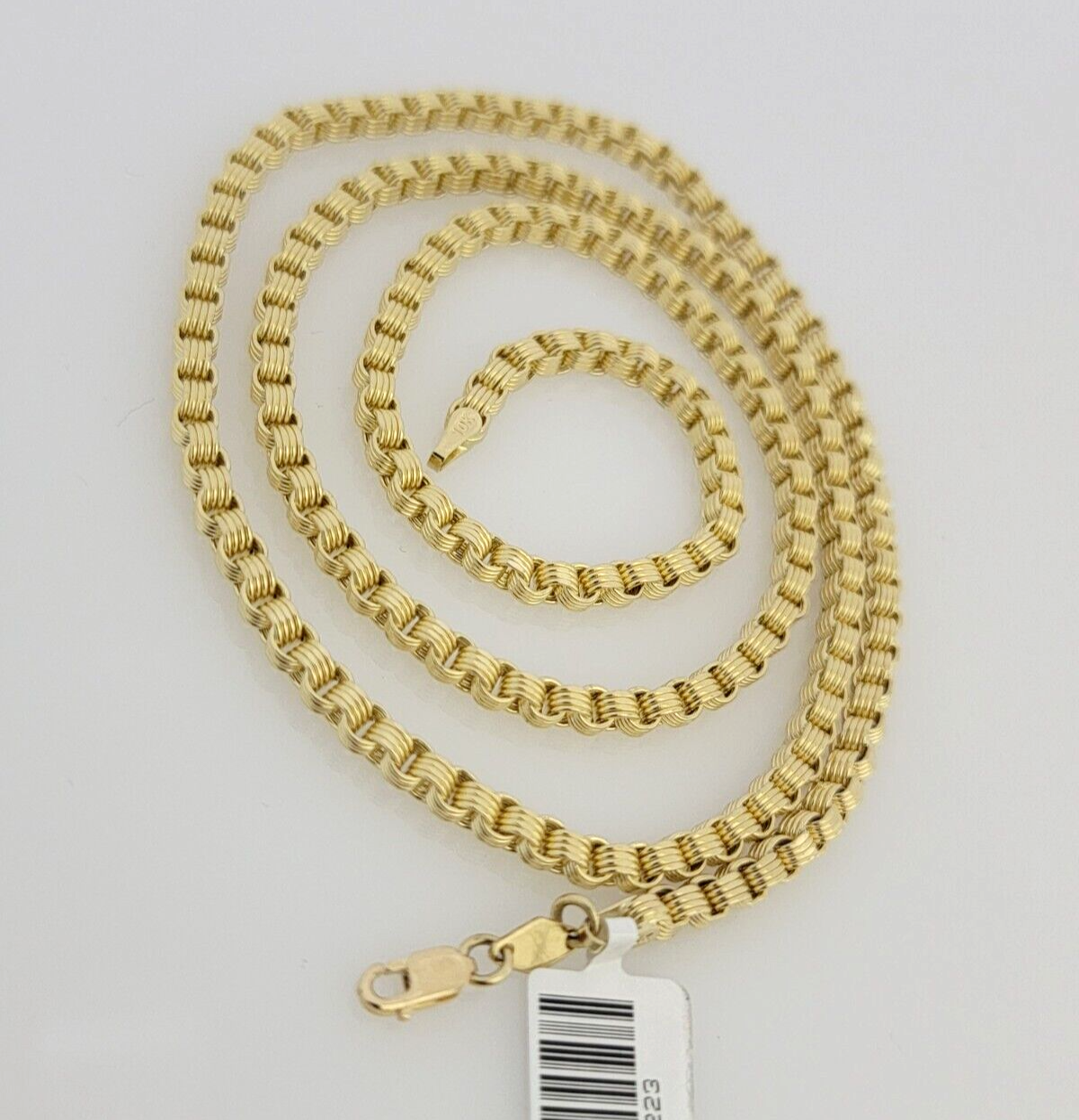 10k Yellow Gold Chain Necklace Box Byzantine 3mm 22 inch Length Men's Real 10KT