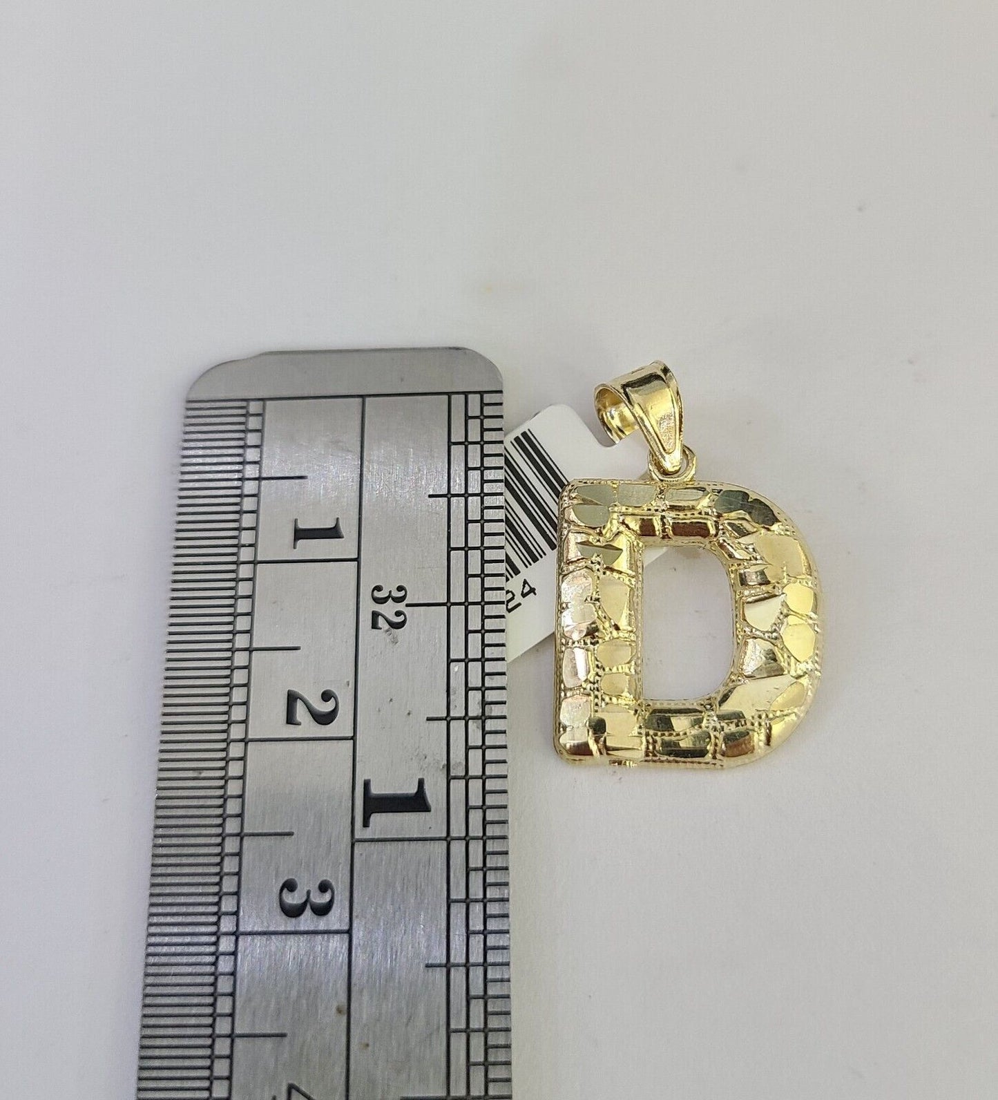 10k Gold Initial D Charm Rope Chain 16"-26" 2.5mm SET Necklace Alphabet Pendant