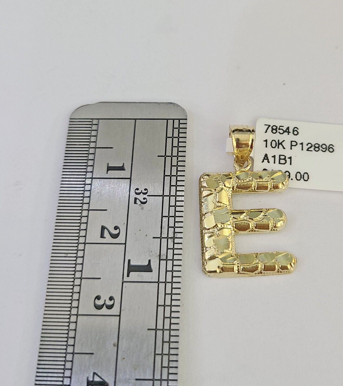 10k Gold Initial E Charm Rope Chain 16"-26" 2.5mm SET Necklace Alphabet Pendant