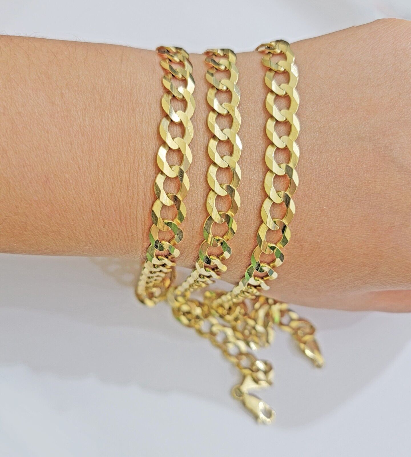 Real 14k Gold Chain Cuban Curb Link 9mm 18 in - 30 Inch Mens Solid 14kt Yellow
