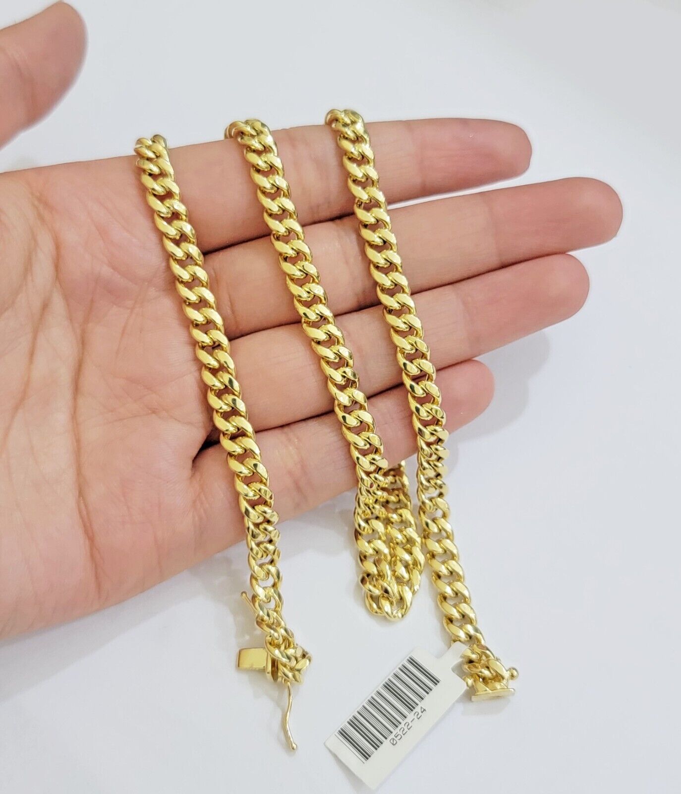 Real 10k Gold Necklace Miami Cuban Link 6mm Chain 20 - 30 Inch Men 10KT Box Lock