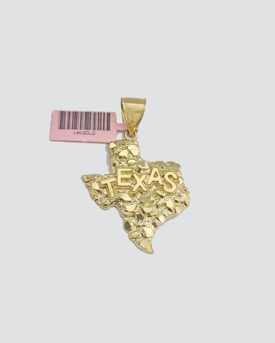 14k Yellow Gold Miami Cuban Chain 24 Inch Necklace Texas Map Charm Pendant Real