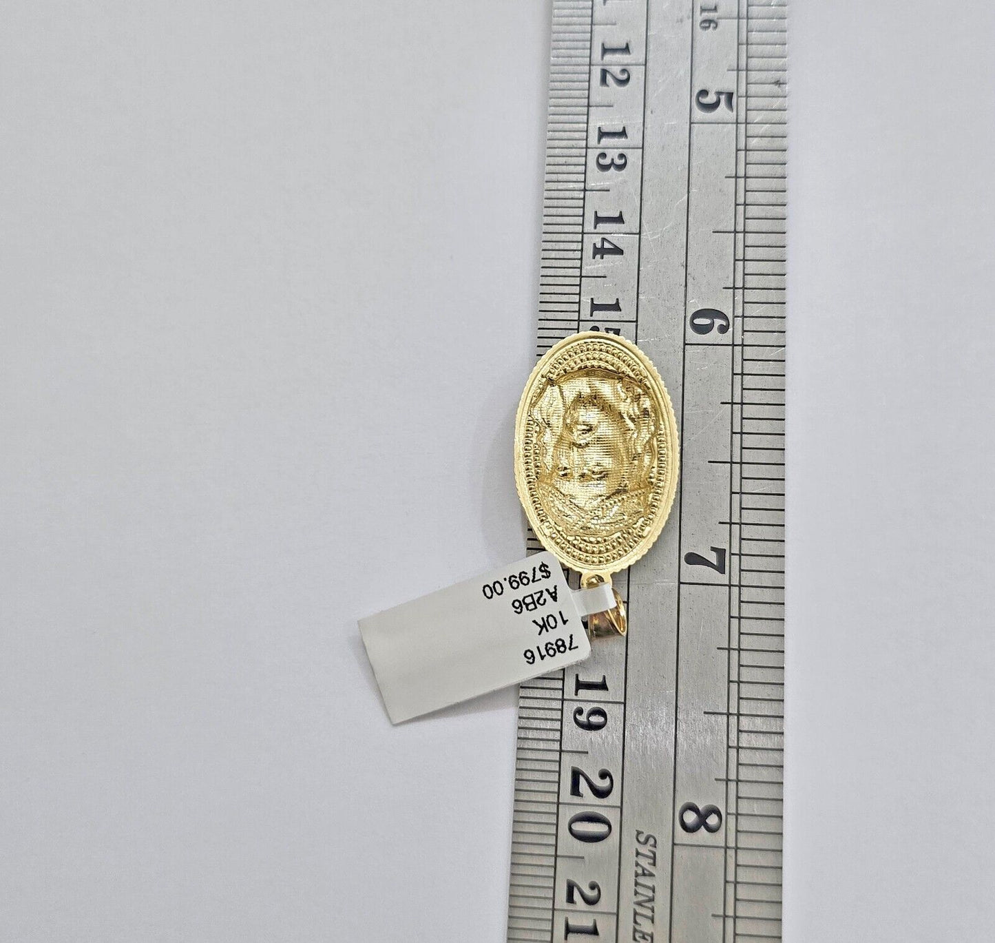 10k Yellow Gold Pendant Jesus Head Face Charm REAL 10kt For Men Women