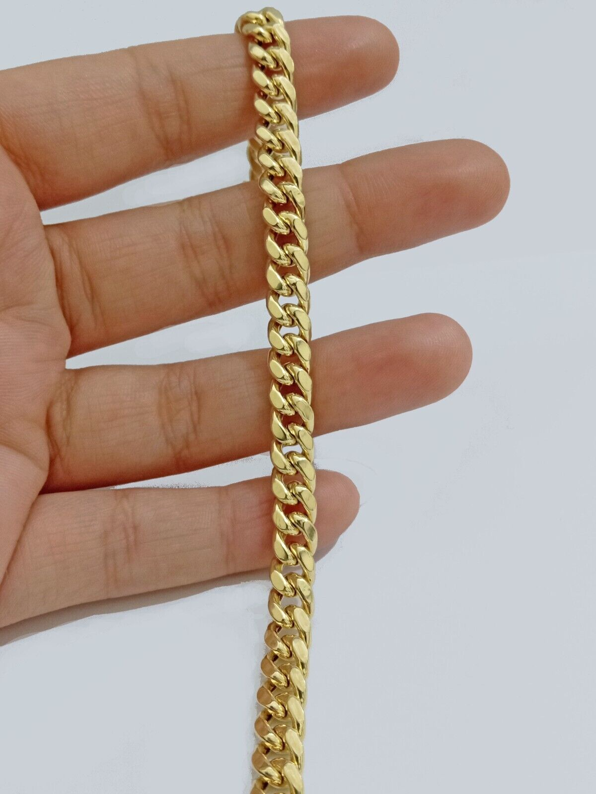 14k Yellow Gold Miami Cuban Link Bracelet 8.5'' inch 7mm Real Men & Ladies 14kt