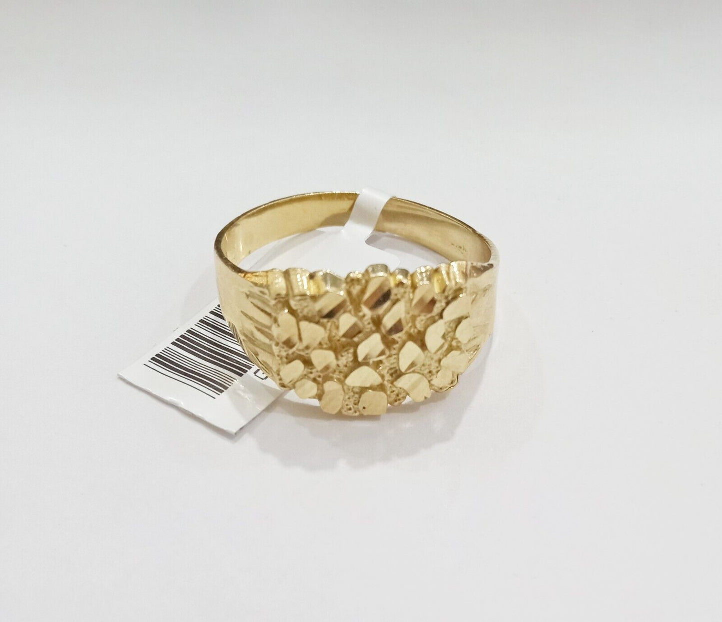 Real 10k Yellow Gold Nugget Ring Band size 10.5 10kt gold Casual Pinky