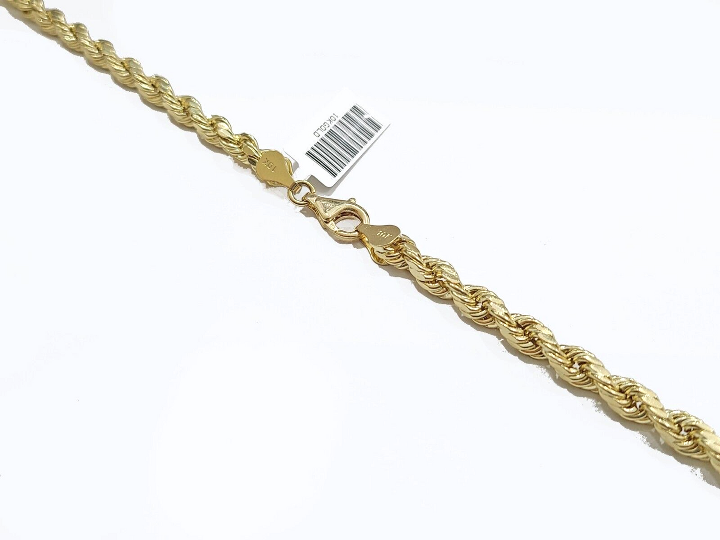 Real 10k Yellow Gold  Rope Chain 28'' Necklace Lion Head Charm Diamond Pendant