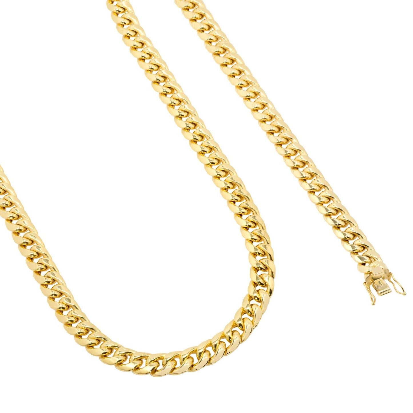 10k Gold Chain Necklace 24 Inch 9mm Miami Cuban Link Mens REAL 10kt Yellow Gold