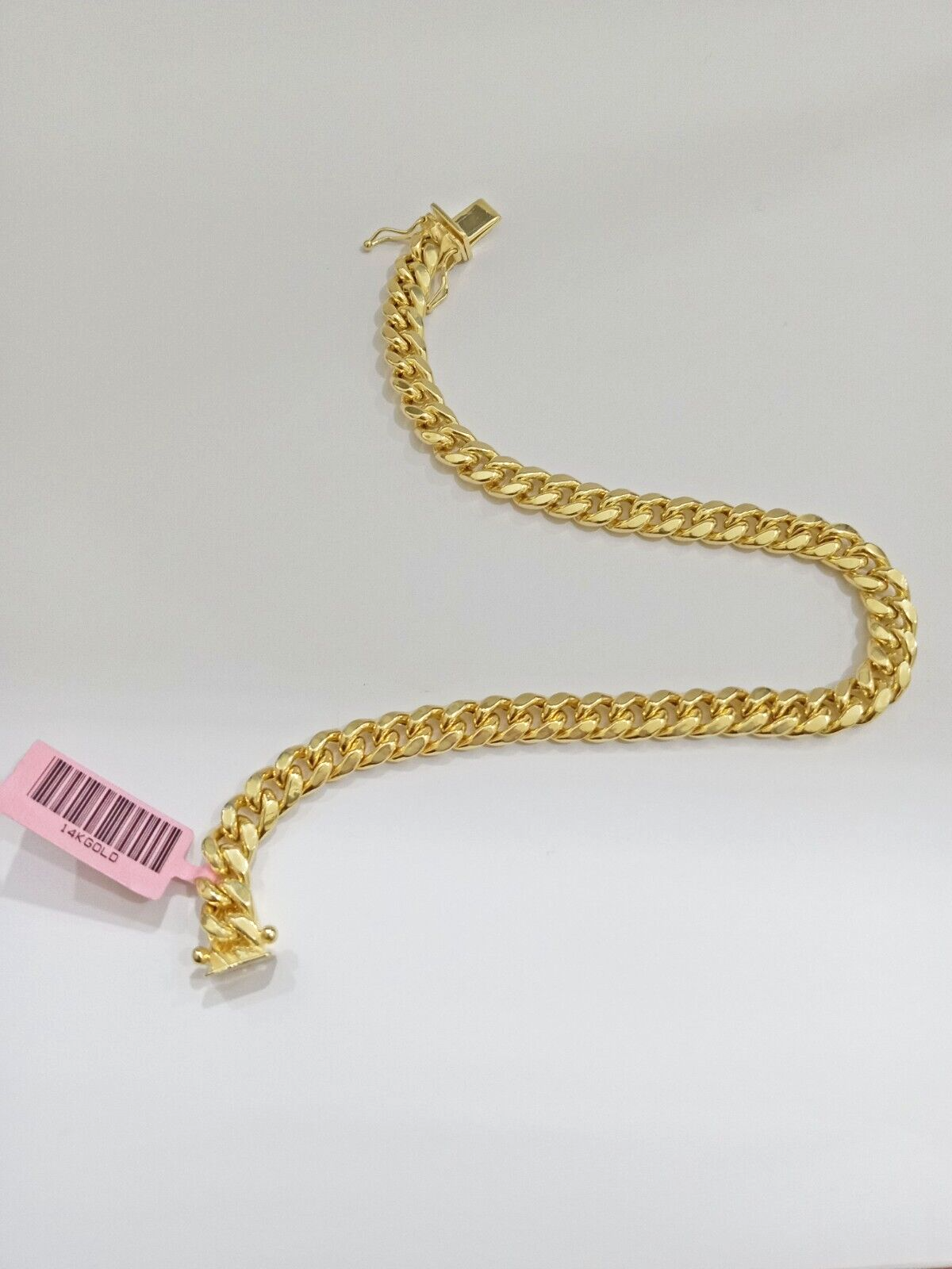 14k Yellow Gold Miami Cuban Link Bracelet 8.5'' inch 7mm Real Men & Ladies 14kt