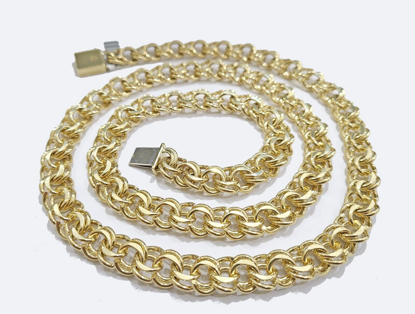 Real 10k Yellow Gold Necklace 10mm Chino Chain 26'' Inches Unisex
