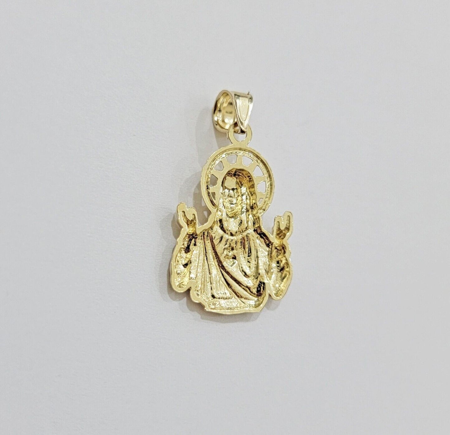 10k Gold Rope Chain Jesus Head pendant Set 3mm 24 Inch Necklace & Charm REAL 10k