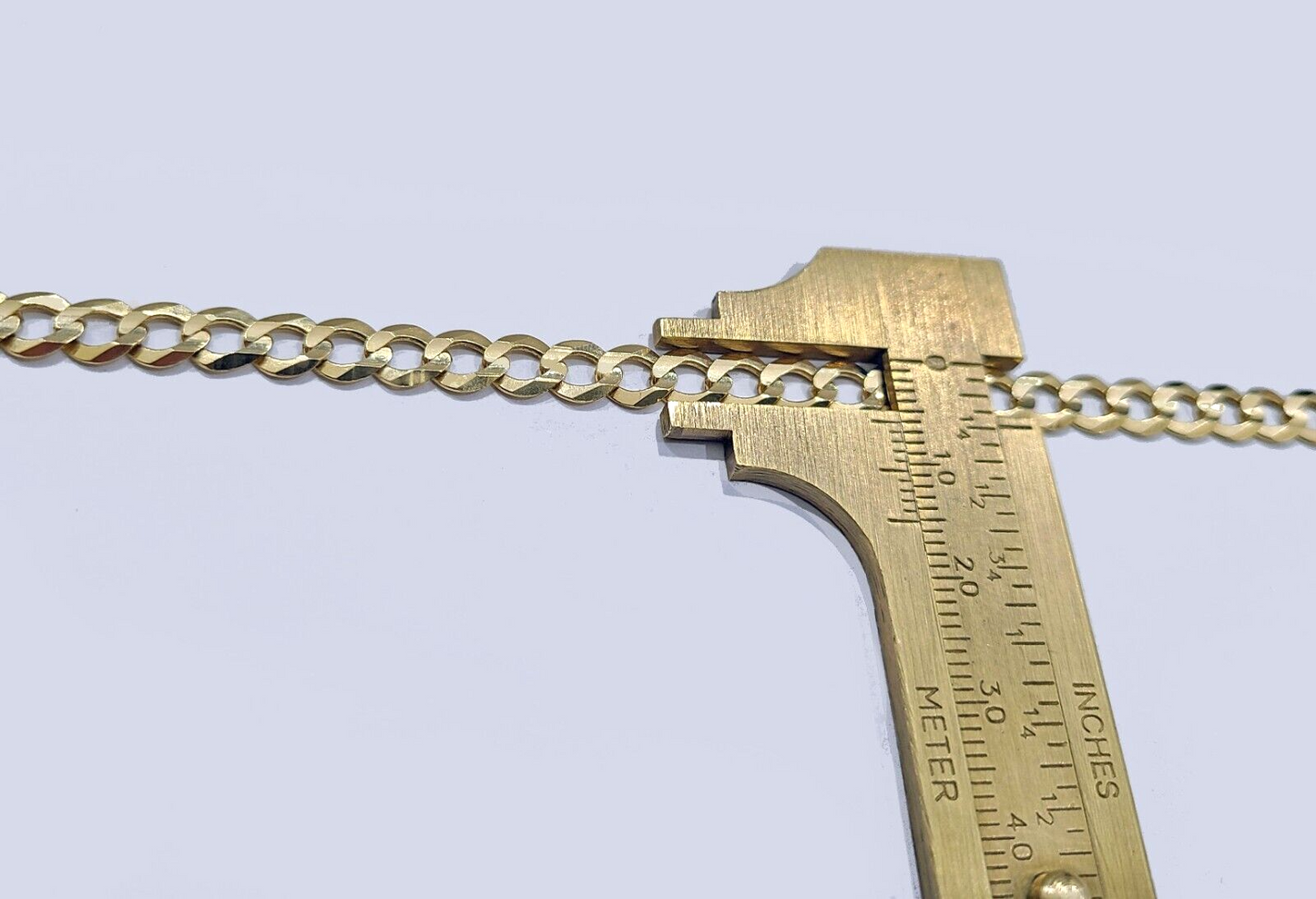Real 14k Yellow Solid Gold Necklace Cuban Curb Link Chain 26'' inches 6mm Unisex