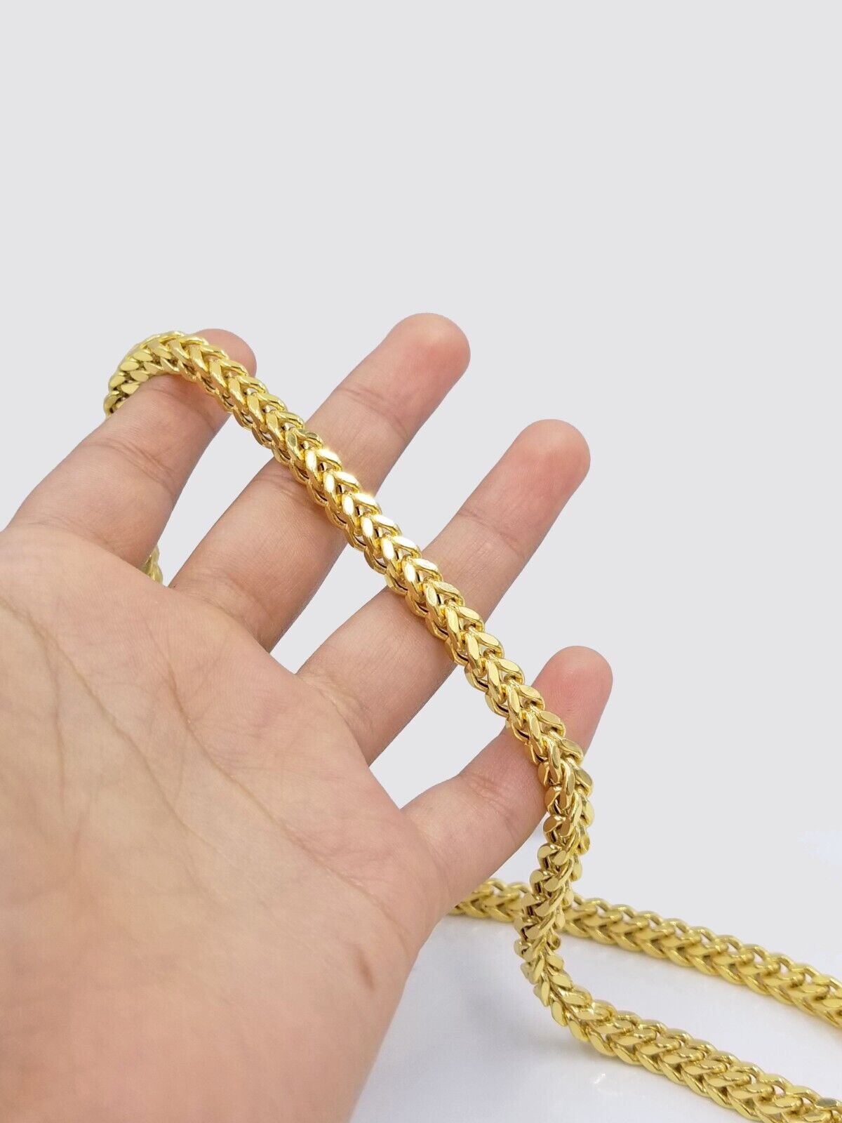 Real 10k Yellow Gold Franco Necklace 5mm 26" inch For Men's 10kt Chain