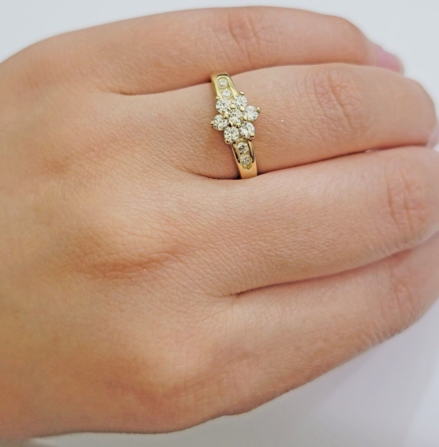 10k Yellow Gold Ring Ladies Wedding Band size 7 Real 10kt Engagement Women