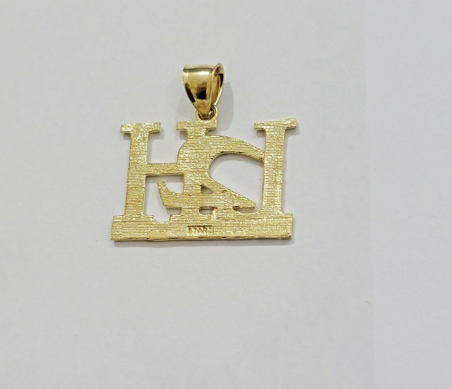 Real 10k Yellow gold charm Pendant LIVE TO HUSTLE 10kt gold