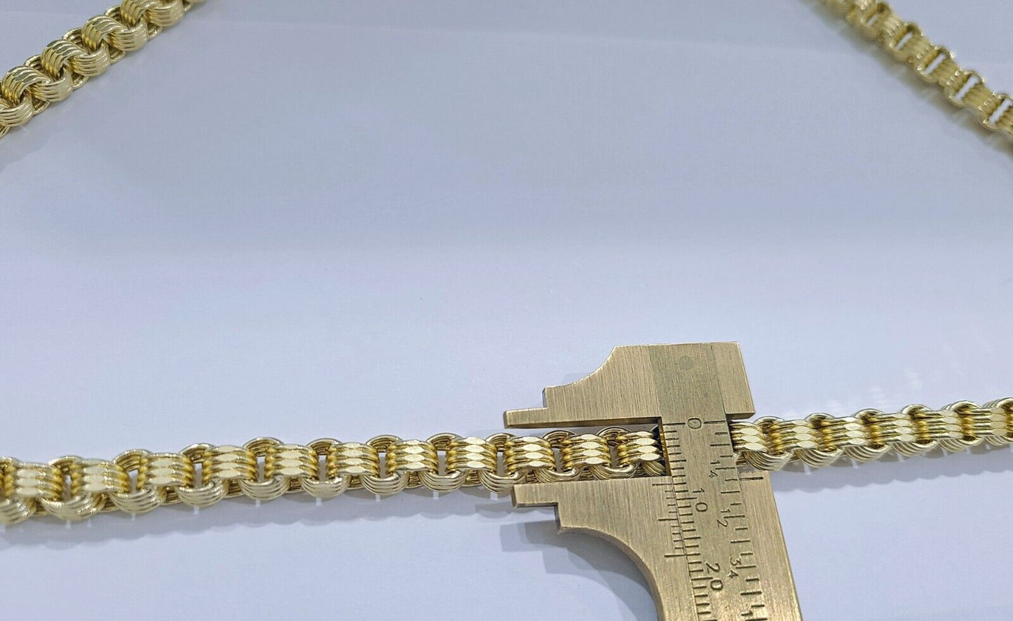 Real 10k Yellow Gold Box Byzantine Chain 24'' Necklace Jesus Cross Charm pendant